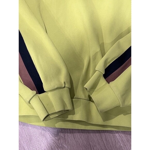 Tory Burch Knit Quarter Zip in Bright Lime Size Medium - Picture 10 of 14